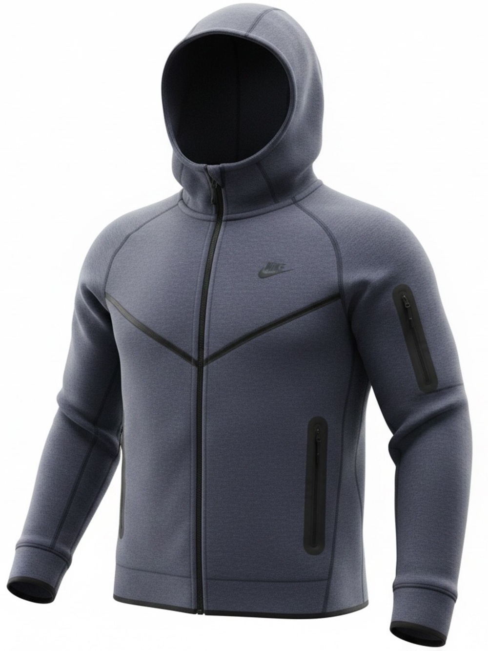 Men’s Tech Fleece Full Zip Hoodie, With Zip Pockets Size Medium by Nike - Picture 3 of 11